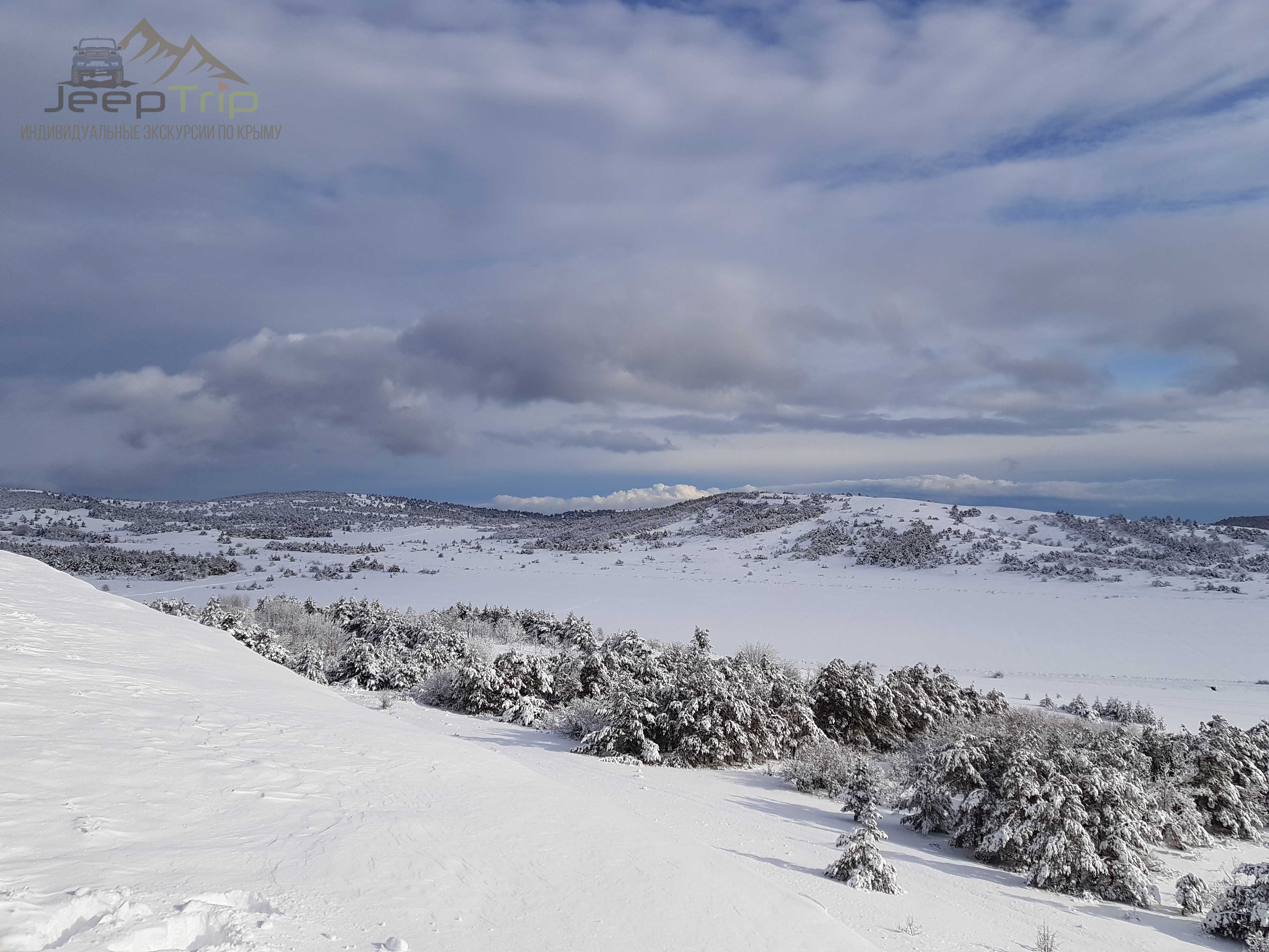 гора Ай-Петри зимой. Панорама